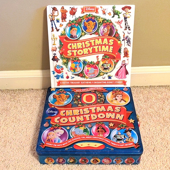 Disney Christmas Countdown Tin with Storytime Book - Picture 1 of 11